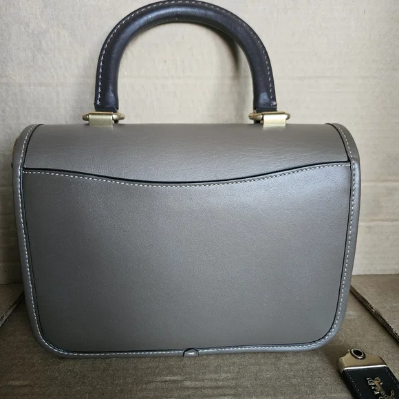 Coach Rogue Top Handle Dark Stone Bag - Picture 6 of 14